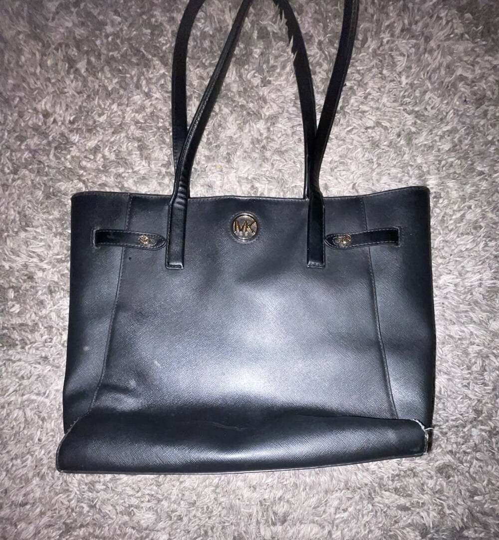 Michael Kors Saffiano Leather Tote Bag Black